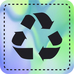 Textured Holo Recycle Sticker