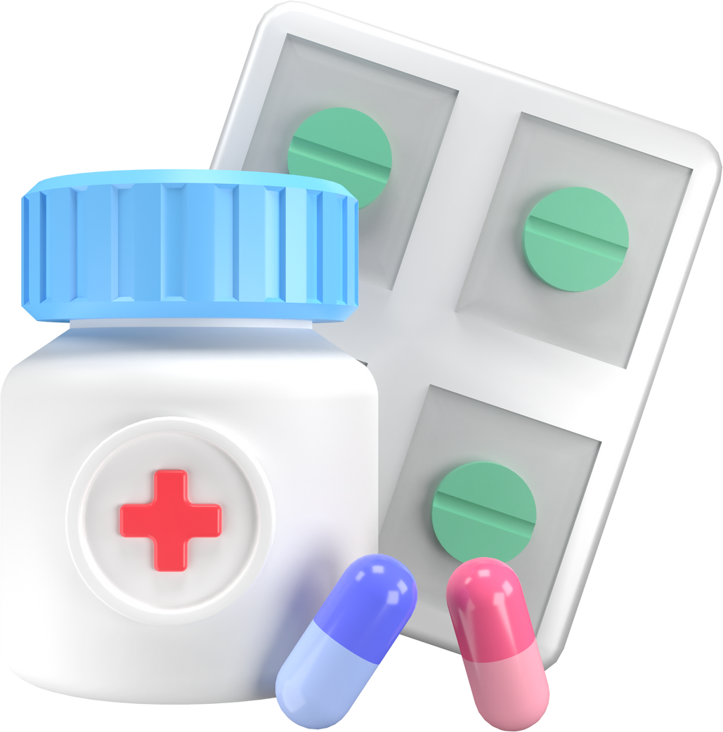 Medicine Kit 3D illustration